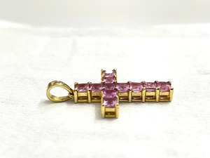 เครื่องประดับเพชรทรงไม้กางเขนสีทอง14k ประดับเจ้าหญิงตัดเพชรแบบไม่มีสี - Product Image 3