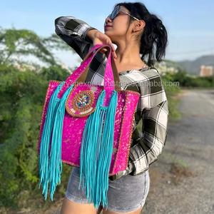 Gran oferta, bolsos de diseñador, bolso de mano de cuero de piel de vaca, bolso elegante multiusos para mujer, recién llegado, bolsos de piel metálica para ocultar el pelo - Product Image 4