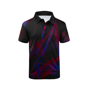Polo de Golf para Hombre de Alta Calidad, Estilo Casual, Manga Corta, Diseño Gráfico Negro, 100% Poliéster, Tejido Jersey, ODM - Product Image 2
