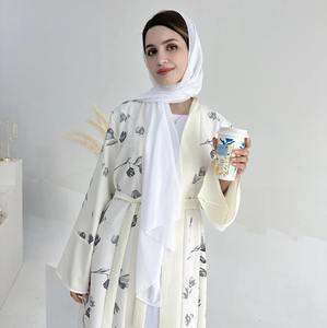 Thobe / Thawb Boutique Vêtements Femmes Musulman Abayas Robe Mode Musulman Caftan Floral Longue Robe Abaya Fournisseurs Pas Cher Prix - Product Image 2