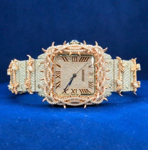 Reloj de Lujo de Buceo Analógico de Acero Inoxidable con Diamantes Genuinos y Correa de Goma para Aniversarios y Cumpleaños, Oferta Especial al Mejor Precio - Product Image 4