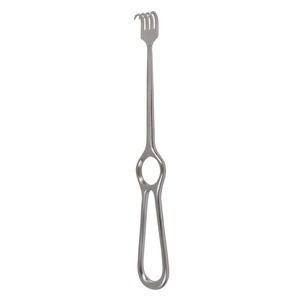 Retracteur chirurgical manuel en acier inoxydable HERMANN MEDITECH, réutilisable, certifié CE, classe I, ISO13485, Kocher, à pointe émoussée, instrument pour tissus - Product Image 1
