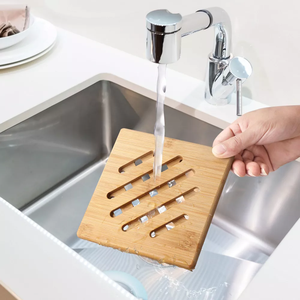 Tienphong 2025 napperon lavable anti-dérapant en bois de bambou fait à la main rond, carré - Product Image 2