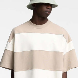 Camiseta de Hombre de Manga Corta, Personalizada OEM, 240 g/m², Rayas de Colores Combinados, Informal, 100% Algodón, Ecológica, Transpirable, Corte Holgado - Product Image 6