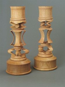 Portavelas de Madera Hecho a Mano, Ecológico y de Primera Calidad, para Decoración Moderna del Hogar, Líneas Limpias, Superficie Lisa, Estilo Navideño Natural - Product Image 2