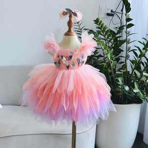 2 Robes de princesse féerique personnalisables et écologiques, inspirées de Tinkerbell, élégantes robes tutu pour bébés filles, ODM, fête, cosplay - Product Image 4