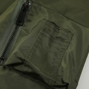 Vestes coupe-vent pour hommes, taille plus, en polyester 100 %, avec fermeture éclair et boutons, pour le printemps et l'automne - Product Image 3