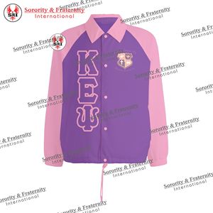 เสื้อโค้ท Kapa Epsilon PSI สำหรับผู้ชายเสื้อโค้ทแจ็คเก็ตโลโก้แบบกรีกออกแบบได้ตามต้องการขนาดใหญ่พิเศษเสื้อโค้ชเสื้อแจ็คเก็ตกันลมเสื้อโค้ท - Product Image 1