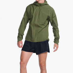 แจ็กเก็ตกันน้ำกันลมของผู้ชายโพลีเอสเตอร์ออกแบบลายพรางแบบบางพร้อมแถบสะท้อนแสง100% สำหรับผู้ใหญ่กลางแจ้ง - Product Image 3