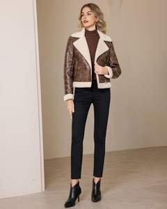 Nouvelle veste en cuir pour femme, élégante et décontractée, couleur unie, fabrication de qualité supérieure, cuir véritable, veste en cuir pour femme - Product Image 3