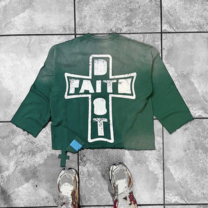 เสื้อยืดคอกลมทรงบ็อกซี่ ผ้าคอตตอนหนานุ่ม ระบายอากาศ แห้งเร็ว สำหรับผู้ชาย สกรีนโลโก้ได้ตามต้องการ ทรงปกติ สไตล์สตรีทแวร์ - Product Image 4