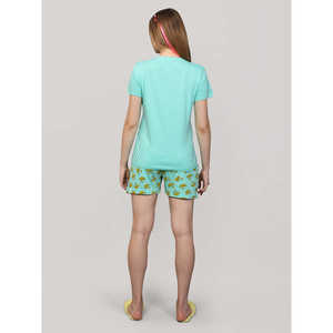 Conjunto de Pantalones Cortos de Jersey 100% Algodón, Tela Verde - Product Image 4