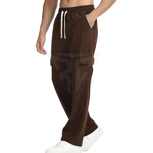 Pantalones holgados de gran tamaño personalizados para hombre, ropa de calle informal con patrón recto de cintura media, precio razonable - Product Image 4