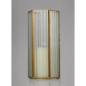 Elegant Designer Metal T-Light Votive <b>Candle</b> Box Brass Glass Hurricane Pillar <b>Holders</b> <b>Candle</b> <b>Lanterns</b> Jars for Home Decor - Product Image 2