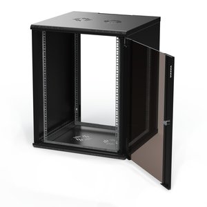 Armoire rack Extralink Premium 15U 600x600 noire, montage sans outils, fixation murale - Product Image 4