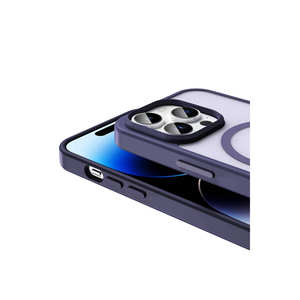 Coque Netzy SAFA Sio pour iPhone 14 Pro compatible MagSafe, surface arrière mate gris électroplaqué, anti-traces de doigts, translucide - Product Image 6