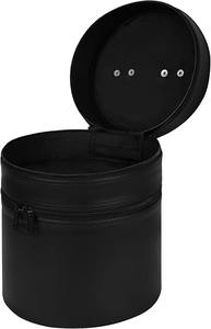 Estuche para Lápices de Albañil, Imitación de Cuero Negro con Mango Sólido Plateado y 2 Compartimentos - Product Image 2