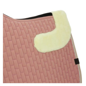 Tapis de selle matelassé en polyester élégant et respirant avec fourrure, personnalisé pour l'équitation - Product Image 2