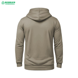 Hoodies Zippés Homme Oversize Style Urbain en Coton Lourd Noir Thermique – Conception Gratuite - Product Image 2