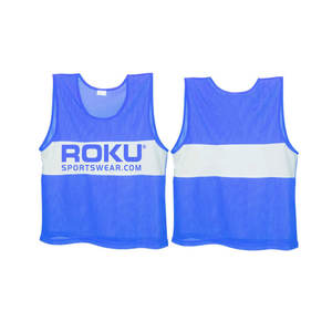 Baberos de fútbol de secado rápido de alta calidad más vendidos, Chaleco de entrenamiento de fútbol hecho a medida, Impresión de logotipo, servicio OEM del fabricante superior - Product Image 6