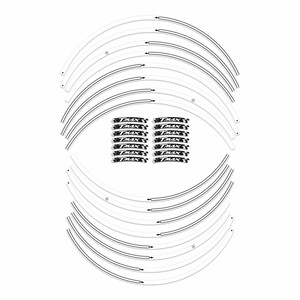 Tmax STREETS Compatible avec les scooters Yamaha 500 T MAX 2001-2007 2001-2007 Autocollants de moto pour scooters CERCHI - Product Image 1