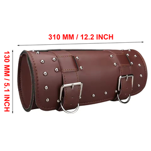 Bolsa de Cuero PU para Equipaje de Motocicleta, Alforja de Herramienta de Horquilla Delantera y Trasera para Sportster Dyna Softail Chopper Bobber Cruiser - Product Image 4
