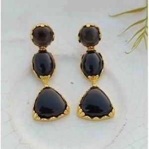 SOUMYA CREATIONS Pendientes de Moda para Mujer, de Latón con Baño de Oro de 18K y Piedra Preciosa de Labradorita - Product Image 6