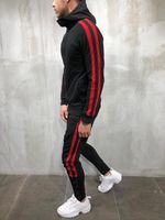 Setelan Jaket & Celana Training Pria Model Baru Pinggang Elastis Regular Fit Gaya Bomber Kerah Hoodie Dewasa Polos 100% Katun