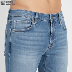 Pantalones vaqueros rectos de corte regular para hombre, Vaqueros informales de algodón de secado rápido, cintura media, ligeros, primavera, verano e invierno, superventas - Product Image 5