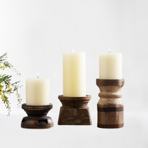 Bougeoir photophore pour hôtel de mariage Bougeoir en bois au design diamant moderne Bougeoir en bois de grande qualité - Product Image 5