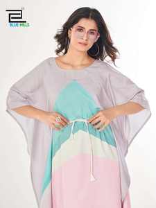 Colección de Verano Maruti Fashion, Kurta Ligera de Crepé Estampado con Relieve, Estilo Indio, de una Pieza, Tejido Transpirable para Mujer - Product Image 2