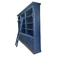 Bibliothèques à trois baies Bibliothèque en bois Étagères à livres Armoire pour meubles de bibliothèque Style européen Meubles de maison à prix abordables