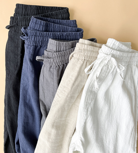 Pantalones Deportivos de Pierna Ancha Estilo Vintage para Hombre, Elásticos, Impermeables, Transpirables, Ecológicos, de Poliéster/Algodón Peinado - Product Image 3