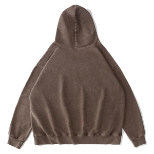 Venta al por mayor precio razonable ácido lavado sudaderas con cremallera cuello logotipo frontal para el invierno por encargo Vintage ácido lavado Sudadera con capucha de las mujeres - Product Image 6