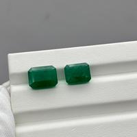 Pierre précieuse de qualité supérieure Émeraude zambienne 8 Ct Octogone facetté Vente en gros Pierre précieuse naturelle en vrac pour fabricant de bijoux en gros