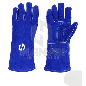 Gants de soudage en cuir robustes et résistants à la chaleur, ignifuges et durables pour une utilisation industrielle - Product Image 1