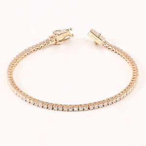 Chaîne de tennis Moissanite de haute qualité 3 à 5 mm en argent sterling 925 Bracelet 14K Bracelets de tennis en zircone - Product Image 2