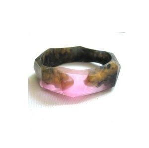 Brazalete de resina personalizado para mujer y niña, joyería única, color rosa Natural, brazaletes de Jade - Product Image 1