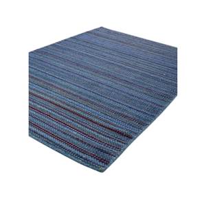 Abrash Blue Striped Wool Jute <b>Rug</b> Large Area 9x12 Rectangle for Home Use in Entryway <b>Bedside</b> or Hallway-Model ADWL-13100 - Product Image 2