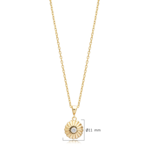 Fleur Design CZ Pierre Argent Charme Pendentif Bijoux Turc Fabriqué À La Main En Gros 925 En Argent Sterling - Product Image 2