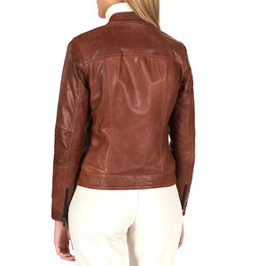 Nuevas chaquetas de cuero transpirables de último diseño para mujer, chaquetas de cuero de moda genuinas de alta calidad para mujer, el mejor diseño para mujer - Product Image 6