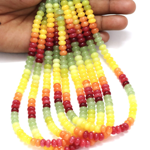 Cuentas Redondas de Cuarzo Multicolor: Hilo de Piedras Preciosas Lisas de 7-9 mm - Product Image 5