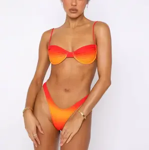 Acheter Maillot de bain grande taille Push up maillots de bain femmes  Bikinis rayés Sexy grande taille Bikini ensemble vêtements de plage