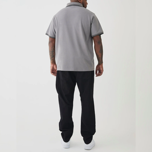 Chemises polo pour hommes en coton respirant, grandes tailles, designs et logos personnalisés OEM, style tricoté personnalisé, impression - Product Image 3