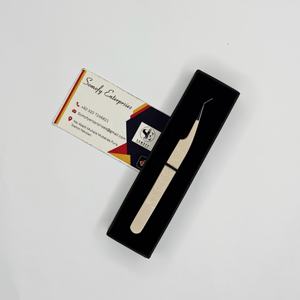 Pinzas para Extensión de Pestañas Somofy Enterprises, Punta de Fibra a 45 Grados, Acero Inoxidable, Duraderas, Precisión, Volumen, 10MM - Product Image 4