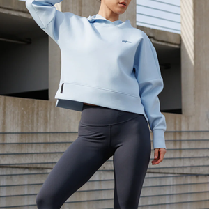 เสื้อฮู้ดลำลองของผู้หญิงผ้า320กรัมย้อมสีล้วนมีฮู้ดด้านหน้าราคาถูกสไตล์ใหม่สำหรับฤดูหนาว - Product Image 4