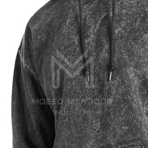 เสื้อแขนยาวมีฮู้ดซักด้วยกรดเสื้อแฟชั่นลายถนนสำหรับฤดูหนาว - Product Image 3