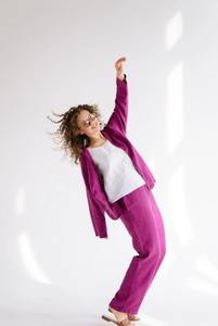 Camisa de lino y pantalón de lino MAGENTA, Conjunto de lino - Product Image 5