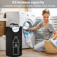 Poubelle de recyclage de collecteur de bouteilles 85L pour bouteilles en verre en plastique Poubelle de recyclage extérieure avec poignée en aluminium