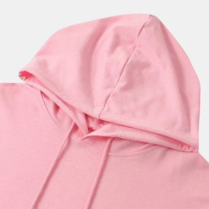 Sweat à capuche solide de coupe régulière à épaules tombantes pour hommes 100% coton personnalisé 340 grammes de polaire lourde sans ficelle DTG impression haute - Product Image 3